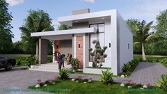 26×36 Feet House Plans 8×11 Meter 2 Beds 2 Baths Terrace Roof PDF (A4 Hard Copy)