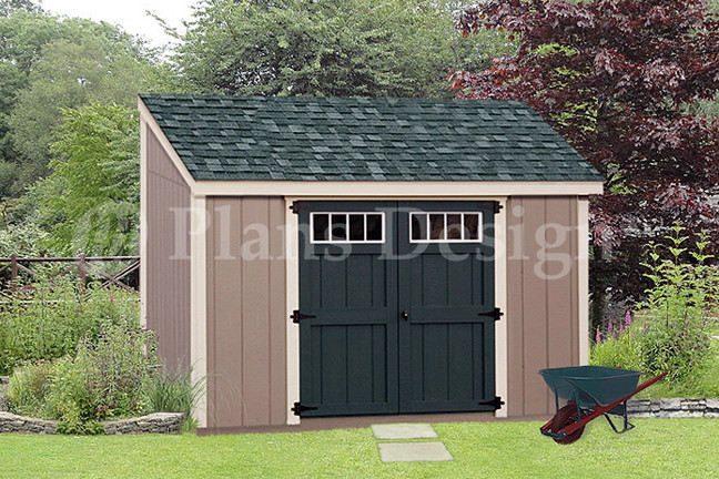 Shed Plans, 6′ x 10′ Deluxe Lean To Roof Style #D0610L, Free Material List