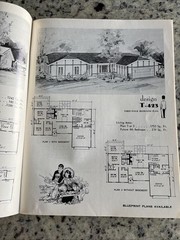 Vintage 1972 MCM Spanish Tudor Home Plans Design Catalog Blueprints Ranch Split