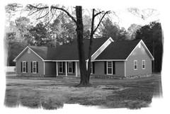 Ranch House Plans 1673 SF 3 Bed 2 Bath Split BR Front Garage (Blueprints) 1007GF