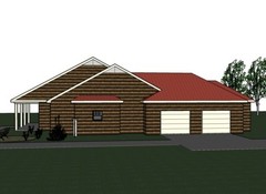 Abbigale 2161G 4 LOG home, house plan 4 beds, 2.5 baths PDF
