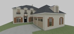 ARCHITECT DESIGNED HOUSE PLAN, 4,366 SF, 4BR, 5.5BA, MASTER SUITE, 2-CAR