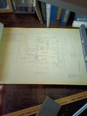 Vintage 1963 Blueprints Mid Century House Professional Architect of Renown Lot 1
