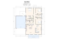 1,700 Sqft (Living) Modern Farm House with – 3 Bd, 2.5 Ba, 2 car garage