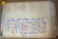 Vintage Blue Print Housing Plan For Apartment Development 1979 Knoxville TN