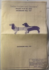 Better Homes And Gardens Project Plan No. 50825 Dachshund Pull Toy