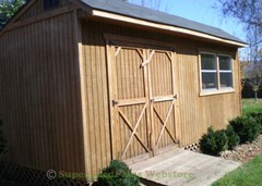 Custom Design Shed Plans, 12×16 Gable Storage, DIY Wood Shed Plans Set on CD
