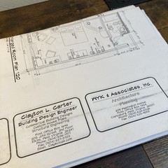 Large Foldout Architectural Blueprint Super 8 Motel Uniontown PA Y2K 24×36