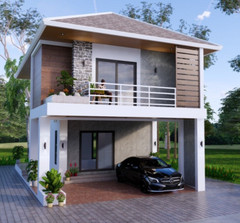 22.5×33 Feet Small House Plan 6.9×10 Meter 2 Beds 3 Bath Hip Roof (A4 Hard Copy)