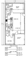Antonio_1071 2 bed rm. / 2 bath in 1071 heated area with nice front porch