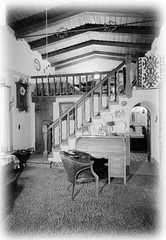 Southwestern style home, traditional adobe Hacienda, printed architectural plans