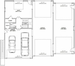 60×50 Apartment with 2-Car 2-RV Garage – PDF FloorPlan – 1,648 sqft – Model 2E