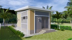15×25 Feet Small House Plans 4.5×7.5 Meter One Bedroom Shed Roof (A4 Hard Copy)