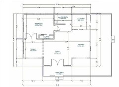 782 Sq Ft Residential Design Drawings | Printed Architectural 1 Bedroom