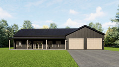 Barndominium 3 Bed 2 Bath with 2 car shop 43’X70′ 3,000 sq. ft. | PDF Download