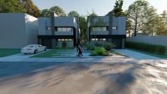 BLUEPRINTS MODERN MULTIFAMILY 3-STORY DUPLEX HOME PLAN ARCHUP #109