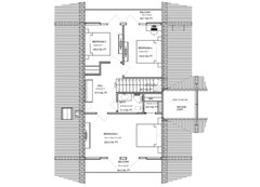 35’x59’ 4 Beds, 2 Baths A-Frame Cabin Architectural Build Plans PDF.