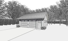 Double Car / 2 Car Garage Plan / Architectural Blueprints – 24 x 26