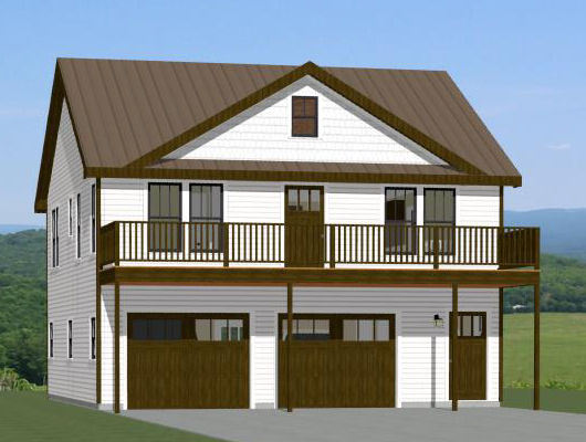30×32 House — 2 bedroom 1.5 Bath — 986 sqft — PDF Floor Plan — Model 1I