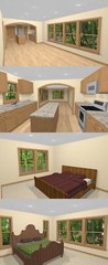 44×48 Apartment with 2-Car 1-RV Garage – PDF FloorPlan – 1,528 sqft – Model 5G
