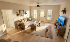 1,250 Sqft (Living) Modern Farm House with – 3 Bd, 2 Ba,
