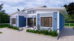 House Plans 13×7.5 Meter 43×25 Feet 3 Beds 2 Baths Shed Roof (A4 Hard Copy)