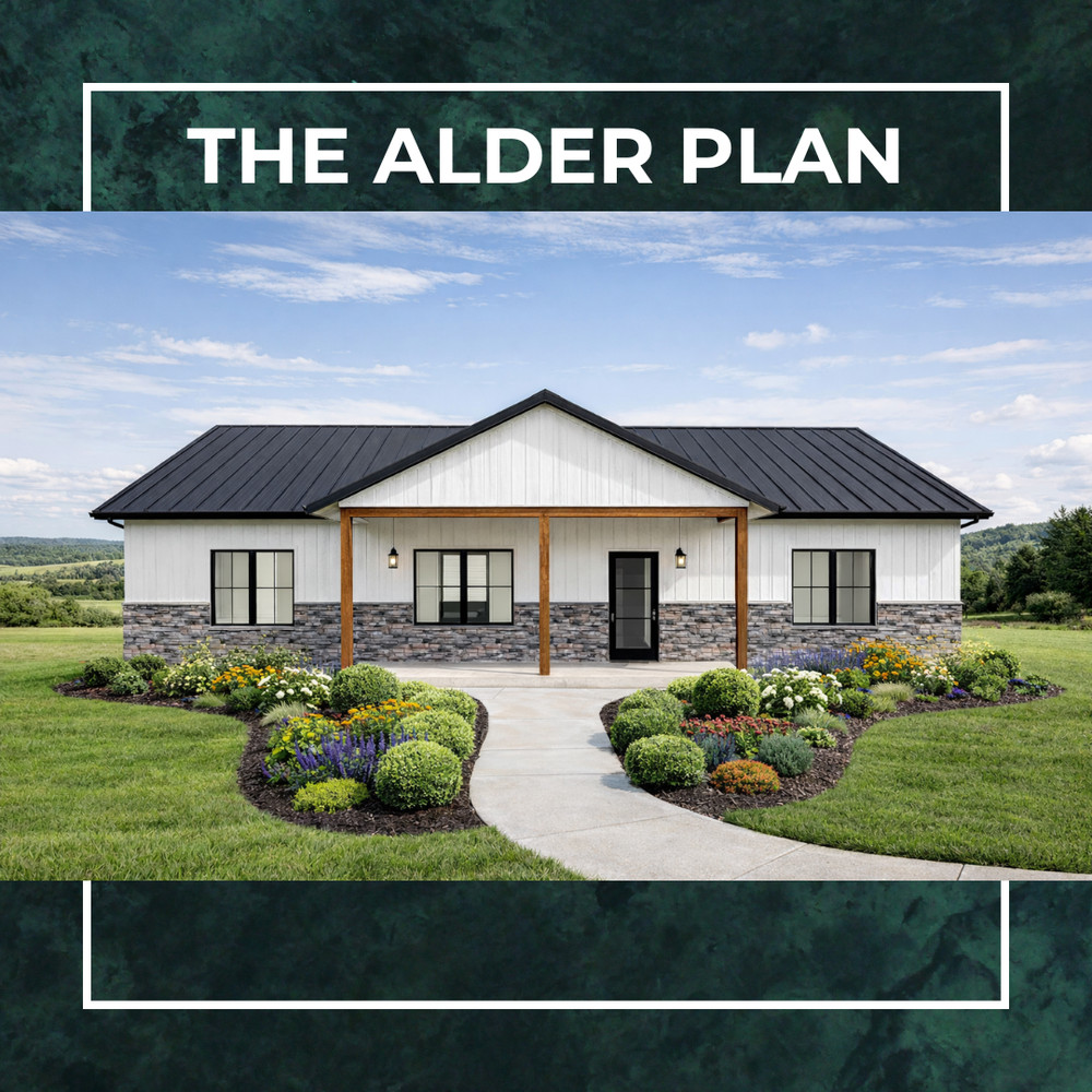 Modern Farmhouse Barndominium House Plans PDF | 1525 Sq Ft | 3 Bed 2 Bath
