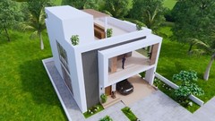 29×36 Feet House Plans 8.5×11 Meter 4 Bed 3 Bath Terrace Roof PDF & A4 Hard Copy