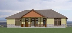 60×30 House — 3 bedroom 2 Bath — 1,800 sqft — PDF Floor Plan — Model 3D