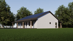 House Plan, 3 Bedroom 2 Bath Barndominium with Porch, 1620 sq ft | PDF DOWNLOAD