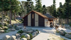 Mountain House 3 Bed, Bathroom, 2 Car Garage CAD Blueprints Metric/Imperial