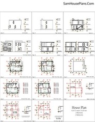 Small House Plan 21×25 Feet 6.5×7.5 Meter 2 Beds 2 Bath Flat Roof (A4 Hard Copy)
