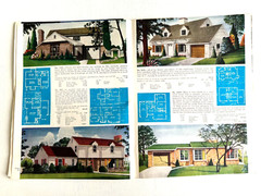 1950’s Mid Century Style Homes in Brick w/ Floor Plans- 32 in Color
