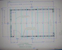PERMIT READY 12′ X 16′ GARAGE PLAN DRAWN TO SCALE BLUEPRINTS AND MATERIALS LIST