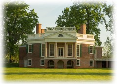 Poplar Forest by Thomas Jefferson, octagon Colonial country house detailed plans