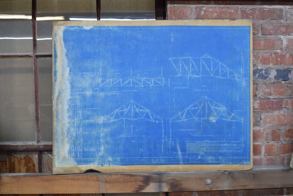 MCCOOK METHODIST CHURCH STEEL BEAM BLUE PRINTS. CIRCA 1927!!