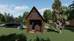 Wood Construction Tiny Home Building Plans – 8′ x 10′ – 80sqft