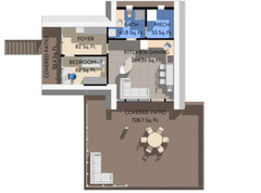 42’x49’ 2 Beds 1 Bath Small A-Frame Cabin Architectural Build Plans PDF Download
