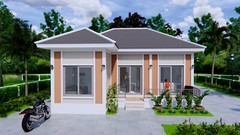 30×30 Feet Small House 9×9 Meter 2 Beds 2 Baths Hip Roof PDF & (A4 Hard Copy)