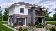 36×23 Feet House Design Plan 11×7 Meter 3 Bed 3 Baths Hip Roof PDF (A4 Hard Copy