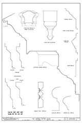 Traditional Brick House, Colonial Williamsburg architectural PRINTED PLANS