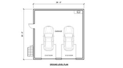 Two Car ADU Garage Loft 28’x28′ Architectural Plans – Blueprint Digital PDF