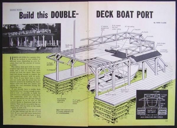 Double Deck Boat House Design PLANS Port Sundeck
