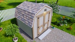 DIY 8×8 Shed Plan (Gambrel Roof Barn) | PDF + Material List + A4 Printed Guide