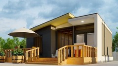 6x5m Tiny Home Plans – 2 Bedrooms, Washroom, Living Room, Mini Kitchen Design