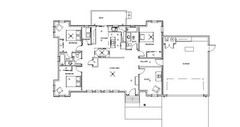 Ranch House Plans 1740 sq.ft. three bedrooms outdoor deck FREE SHIPPING