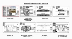 Hip Roof Duplex Investment Rental Plan – 2 Bed 2 bath – 1228 SF – Modern Spaciou