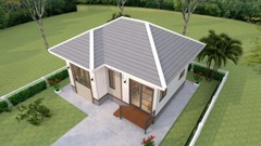 Custom Small House Plan 7×6 Meter 23×20 Feet 2 Beds 1 Bath Hip (A4 Hard Copy)