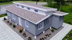 3 High Cub Container 24×40 Feet 2 Beds 1 Bath Shed Roof PDF (A4 Hard Copy)