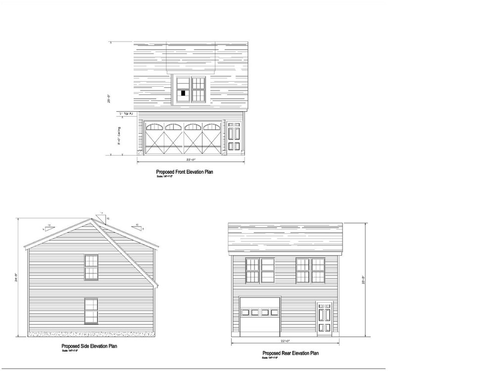 22’X26′- 26’X22′ GARAGE PLANS GABLE ROOF GABLE END GARAGE PLANS 20-2226-GBL-8